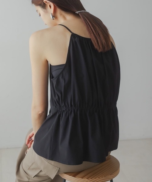 CIEL'AIR（シエルエアー）の「DROST CAMI TOPS(ﾄﾞﾛｽﾄｷｬﾐﾄｯﾌﾟｽ）（キャミソール・レディース・ブラック/オフホワイト・MEDIUM）」の15枚目の写真
