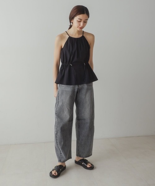 CIEL'AIR（シエルエアー）の「DROST CAMI TOPS(ﾄﾞﾛｽﾄｷｬﾐﾄｯﾌﾟｽ）（キャミソール・レディース・ブラック/オフホワイト・MEDIUM）」の16枚目の写真