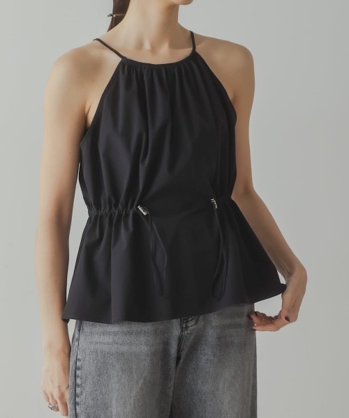 CIEL'AIR（シエルエアー）の「DROST CAMI TOPS(ﾄﾞﾛｽﾄｷｬﾐﾄｯﾌﾟｽ）（キャミソール・レディース・ブラック/オフホワイト・MEDIUM）」の10枚目の写真