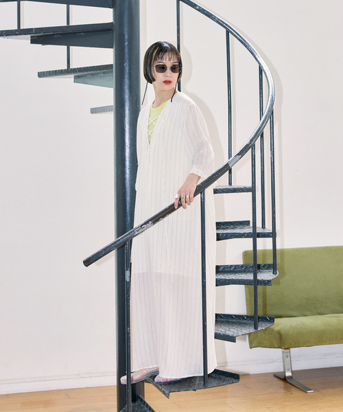 LACE UP LINEN DRESS：ワンピース（ワンピース）｜CITYSHOP