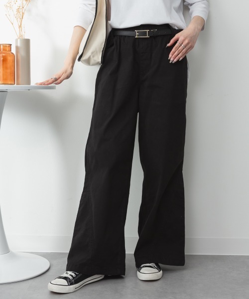 RCD(アールシーディー)の「ワイドバギーパンツ(デニムパンツ・レディース・ベージュ/ネイビー/ブラック/カーキ/ブルー・M/L/LL)」の8枚目の写真