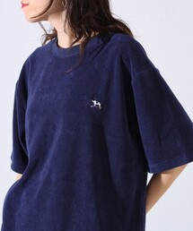 GLOSTER | 【セットアップ対応】フレブルパイルTシャツ フレンチブルドッグ刺繍 ワンポイント ワンマイル(Tシャツ/カットソー)