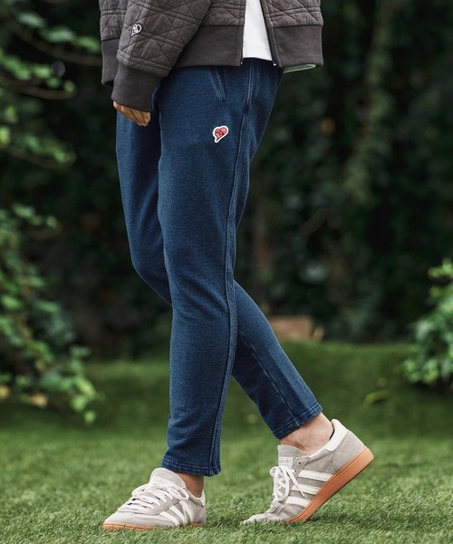 1minute 1second(ワンミニットワンセカンド)の「mp13843-heavy weight knit denim pants with cursive embroidery ニットデニムイージーパンツ(その他パンツ・メンズ・インディゴブルー/ライトインディゴブルー・S/M/L/XL)」の5枚目の写真