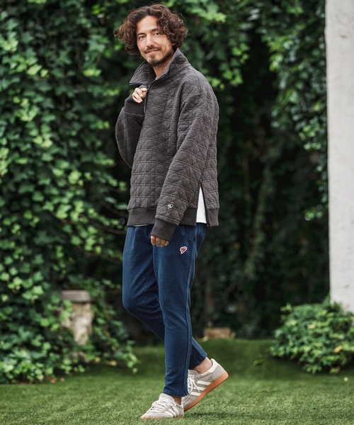 1minute 1second(ワンミニットワンセカンド)の「mp13843-heavy weight knit denim pants with cursive embroidery ニットデニムイージーパンツ(その他パンツ・メンズ・インディゴブルー/ライトインディゴブルー・S/M/L/XL)」の7枚目の写真