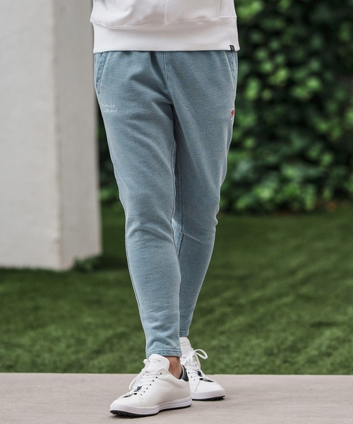 1minute 1second(ワンミニットワンセカンド)の「mp13843-heavy weight knit denim pants with cursive embroidery ニットデニムイージーパンツ(その他パンツ・メンズ・インディゴブルー/ライトインディゴブルー・S/M/L/XL)」の9枚目の写真