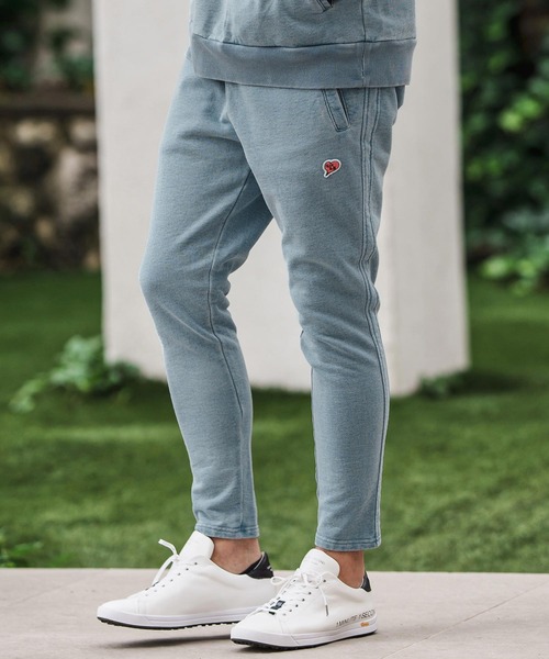 1minute 1second(ワンミニットワンセカンド)の「mp13843-heavy weight knit denim pants with cursive embroidery ニットデニムイージーパンツ(その他パンツ・メンズ・インディゴブルー/ライトインディゴブルー・S/M/L/XL)」の10枚目の写真