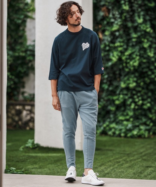 PAN様 mp13843-heavy weight knit denim pants with cursive