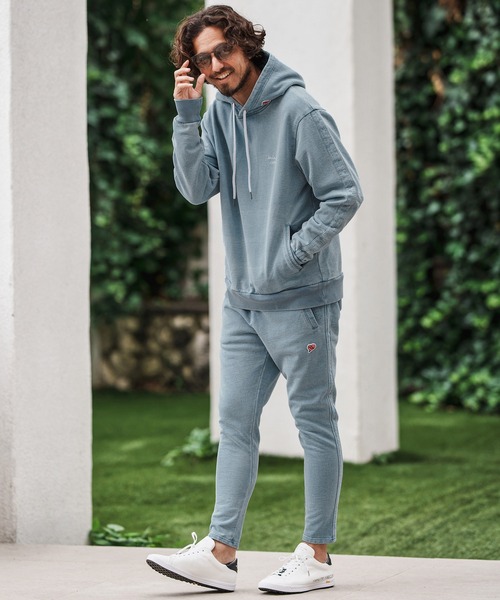 1minute 1second(ワンミニットワンセカンド)の「mp13843-heavy weight knit denim pants with cursive embroidery ニットデニムイージーパンツ(その他パンツ・メンズ・インディゴブルー/ライトインディゴブルー・S/M/L/XL)」の12枚目の写真