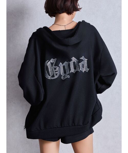 BACK GYDAラインストーンラメパーカー　完売商品 BACK GYDAラインストーンラメパーカー[品番：MKSW0061414]｜GYDA