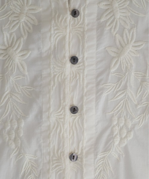 インド綿刺繍 スキッパー長袖ブラウス | NOMBRE IMPAIR