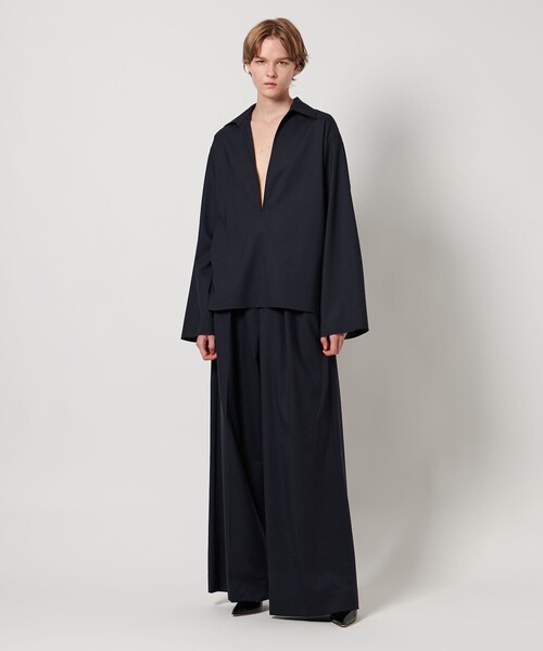 ブラウス シャツ 「LOEFF」W TORO スキッパー シャツ レディース LOEFF＞W TORO スキッパー シャツ（シャツ/ブラウス）｜LOEFF