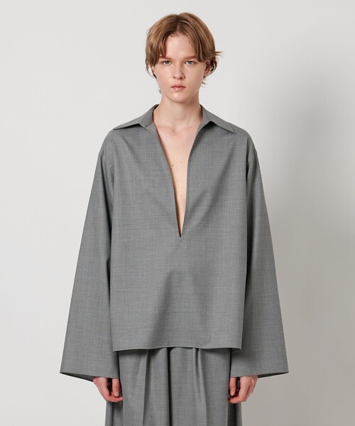 LOEFF(ロエフ)の「<LOEFF>W TORO スキッパー シャツ(シャツ/ブラウス・レディース・ネイビー/グレー・1/0)」の11枚目の写真