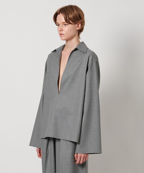 ブラウス シャツ 「LOEFF」W TORO スキッパー シャツ レディース LOEFF＞W TORO スキッパー シャツ（シャツ/ブラウス）｜LOEFF