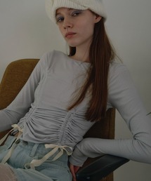 drawstring rib cutsew