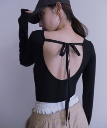 drawstring rib cutsew
