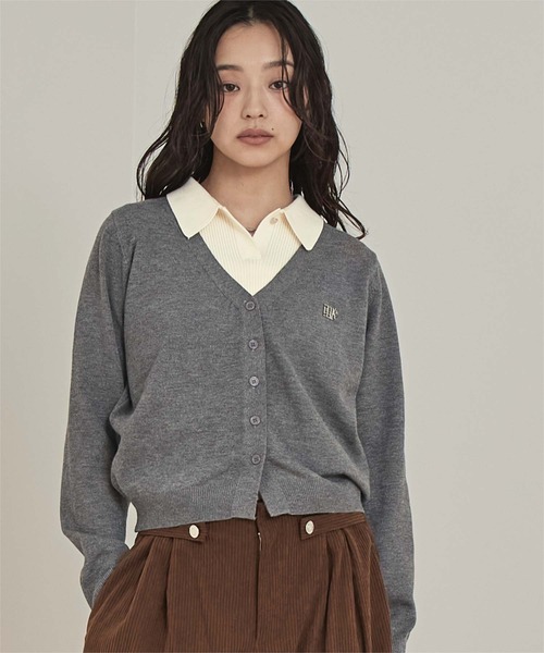miette(ミエット)の「襟付きトップスセットニットカーディガン(カーディガン/ボレロ・レディース・ライトブルー/ブラウン/チャコール・FREE)」の7枚目の写真