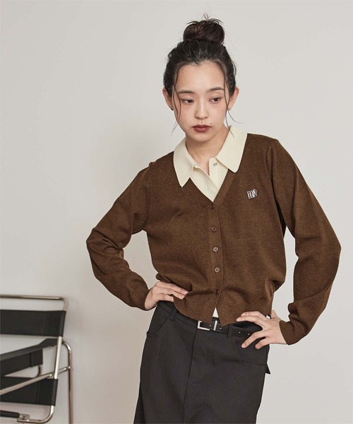 miette(ミエット)の「襟付きトップスセットニットカーディガン(カーディガン/ボレロ・レディース・ライトブルー/ブラウン/チャコール・FREE)」の12枚目の写真