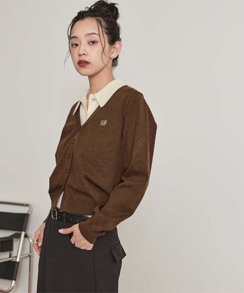 miette(ミエット)の「襟付きトップスセットニットカーディガン(カーディガン/ボレロ・レディース・ライトブルー/ブラウン/チャコール・FREE)」の15枚目の写真