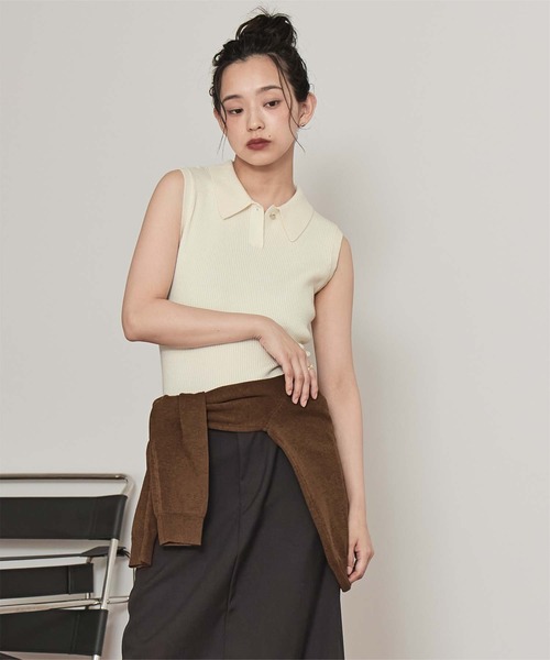 miette(ミエット)の「襟付きトップスセットニットカーディガン(カーディガン/ボレロ・レディース・ライトブルー/ブラウン/チャコール・FREE)」の17枚目の写真