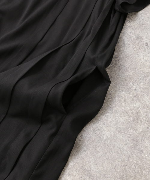 JOURNAL STANDARD（ジャーナルスタンダード）の「ソフトリネンレーヨンタックワンピース（ワンピース・レディース・ブラック/ブラウン・FREE）」の9枚目の写真