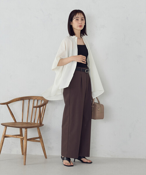 COMME CA ISM(コムサイズム)の「オーバーサイズ シャツ(シャツ/ブラウス・レディース・サックスブルー/ホワイト/チャコール・FREE)」の8枚目の写真