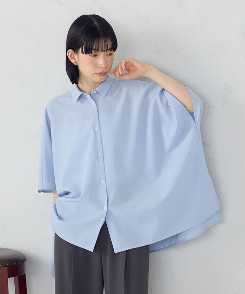 COMME CA ISM(コムサイズム)の「オーバーサイズ シャツ(シャツ/ブラウス・レディース・サックスブルー/ホワイト/チャコール・FREE)」の16枚目の写真