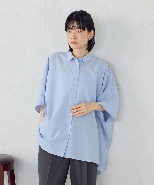 COMME CA ISM(コムサイズム)の「オーバーサイズ シャツ(シャツ/ブラウス・レディース・サックスブルー/ホワイト/チャコール・FREE)」の17枚目の写真