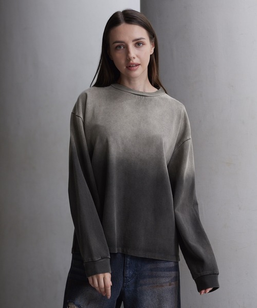 CLEL（クレイル）の「【CLEL】High Vintage Design Basic T-Shirt / ハイヴィンテージデザイン ベーシックTシャツ(ロンT)（Tシャツ/カットソー・メンズ・ブラック系/グレー系/グリーン系1/ホワイト系/ブラック系1/グレー系1・XS/S/M/L）」の22枚目の写真