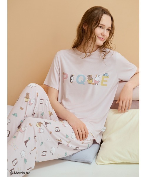 Dick Bruna】【接触冷感】ワンポイントTシャツ（ルームウェア