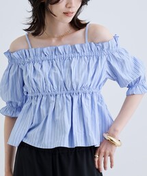 GALLEST | 【一部店舗限定】オフショルシャーリングブラウス(シャツ/ブラウス)