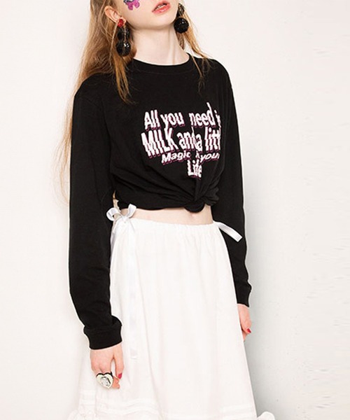 MILK(ミルク)の「Message Tシャツ(Tシャツ/カットソー・レディース・C/A・FREE)」の1枚目の写真