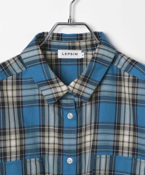 LEPSIM（レプシィム）の「チェック長袖シャツ　497481（シャツ/ブラウス・レディース・イエロー/ブルー/ブラック・FREE）」の11枚目の写真