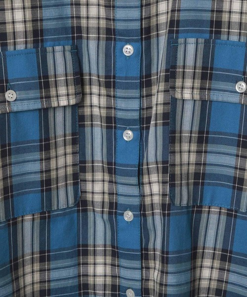 LEPSIM（レプシィム）の「チェック長袖シャツ　497481（シャツ/ブラウス・レディース・イエロー/ブルー/ブラック・FREE）」の4枚目の写真