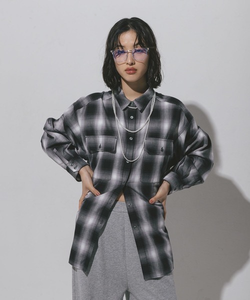 セール】チェック長袖シャツ 497481（シャツ/ブラウス）｜LEPSIM