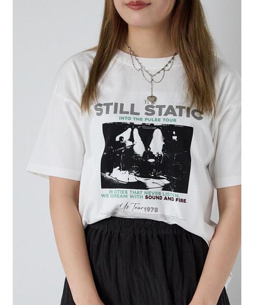 ehka sopo（エヘカソポ）の「バンドプリントTシャツ（Tシャツ/カットソー・レディース・ブルー/オフホワイト/グリーン/チャコールグレー・F）」の5枚目の写真