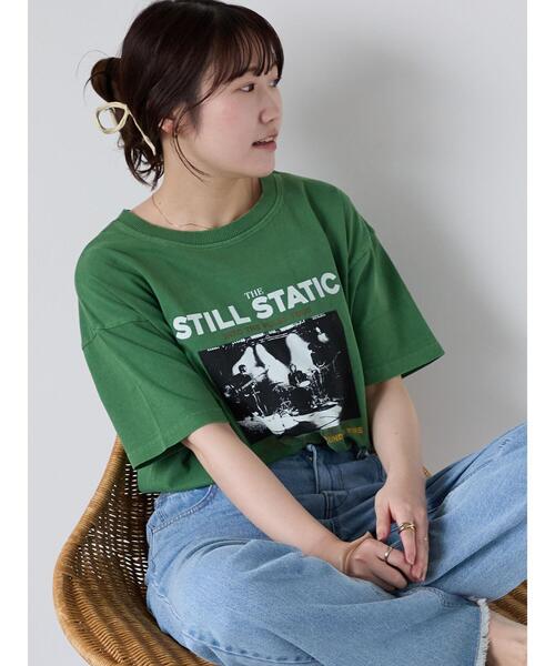 ehka sopo（エヘカソポ）の「バンドプリントTシャツ（Tシャツ/カットソー・レディース・ブルー/オフホワイト/グリーン/チャコールグレー・F）」の6枚目の写真