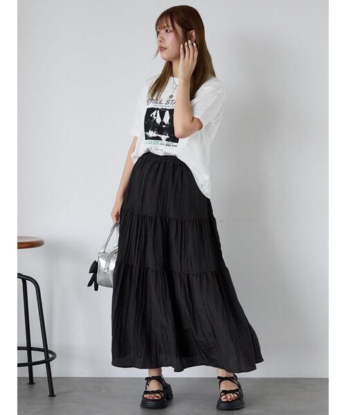 ehka sopo（エヘカソポ）の「バンドプリントTシャツ（Tシャツ/カットソー・レディース・ブルー/オフホワイト/グリーン/チャコールグレー・F）」の19枚目の写真