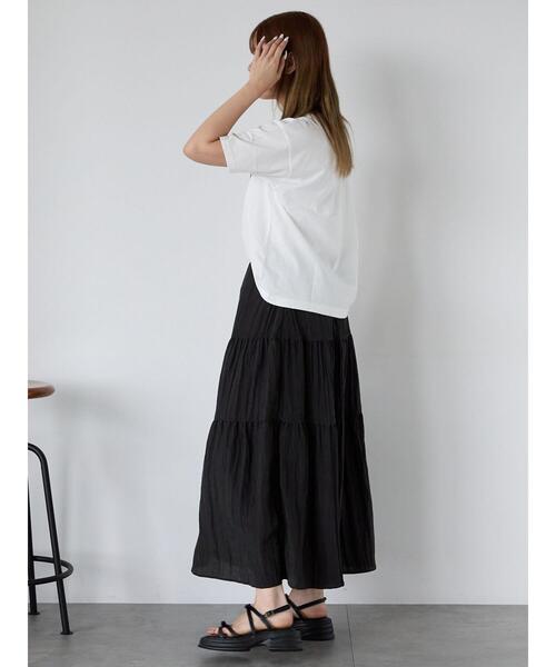 ehka sopo（エヘカソポ）の「バンドプリントTシャツ（Tシャツ/カットソー・レディース・ブルー/オフホワイト/グリーン/チャコールグレー・F）」の20枚目の写真