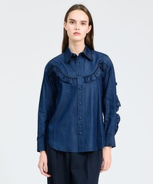 【新品未使用】Laula ラウラ　レーストップス　麻 LACE HIGH NECK TOPS — aulaaila