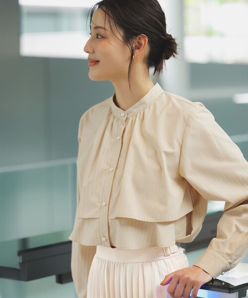 ANY SIS（エニィスィス）の「ラッフルレイヤード ブラウス（シャツ/ブラウス・レディース・イエロー系1/ワイン系1/ダルブルー系1・MEDIUM）」の2枚目の写真