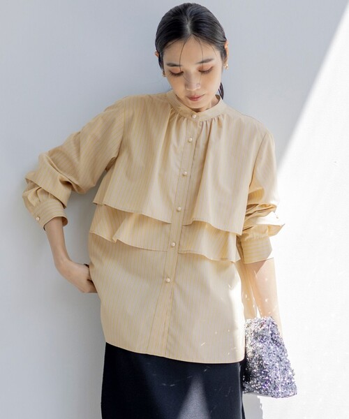 ANY SIS（エニィスィス）の「ラッフルレイヤード ブラウス（シャツ/ブラウス・レディース・イエロー系1/ワイン系1/ダルブルー系1・MEDIUM）」の7枚目の写真