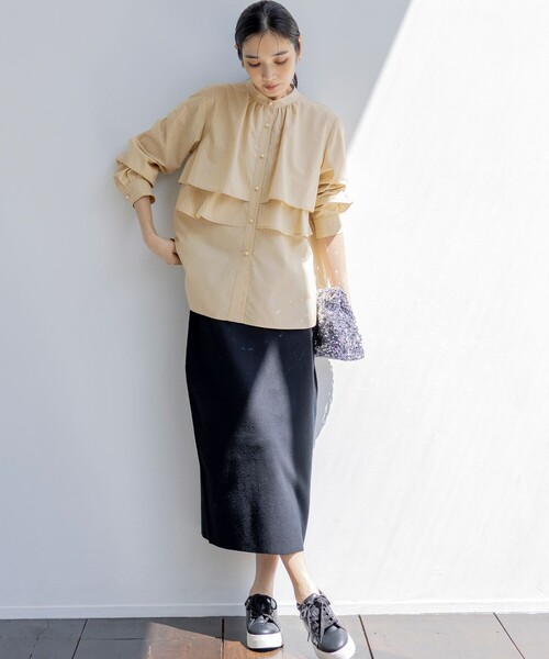 ANY SIS（エニィスィス）の「ラッフルレイヤード ブラウス（シャツ/ブラウス・レディース・イエロー系1/ワイン系1/ダルブルー系1・MEDIUM）」の8枚目の写真