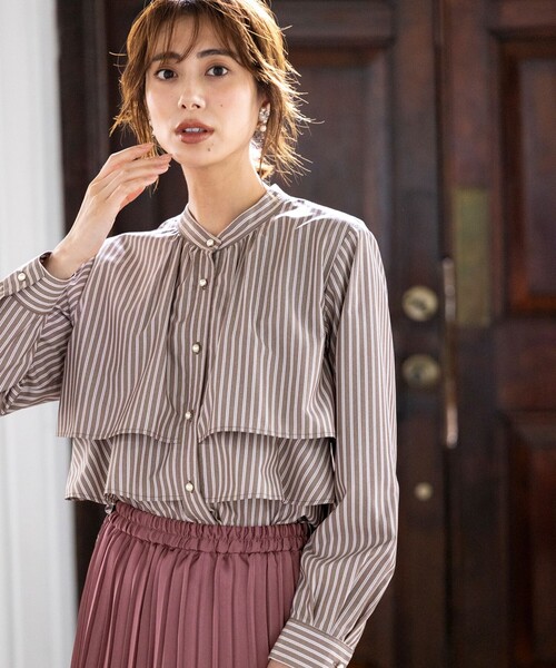 ANY SIS（エニィスィス）の「ラッフルレイヤード ブラウス（シャツ/ブラウス・レディース・イエロー系1/ワイン系1/ダルブルー系1・MEDIUM）」の11枚目の写真