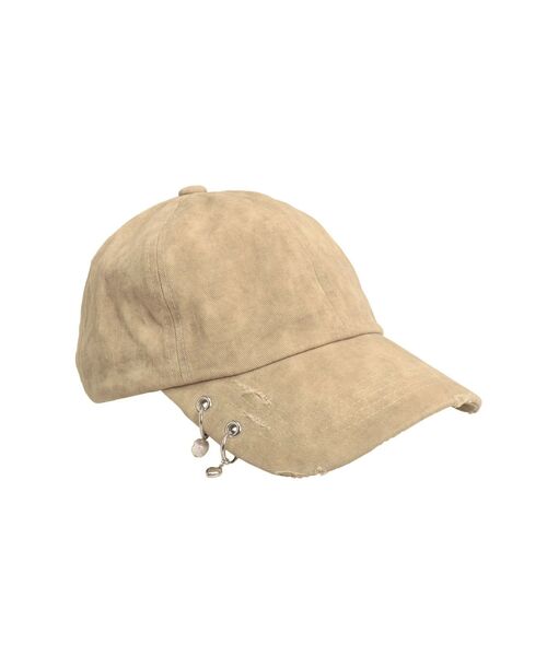 EMODA(エモダ)の「アイレットピアシングキャップ(キャップ・レディース・グレー/ベージュ・FREE)」の1枚目の写真