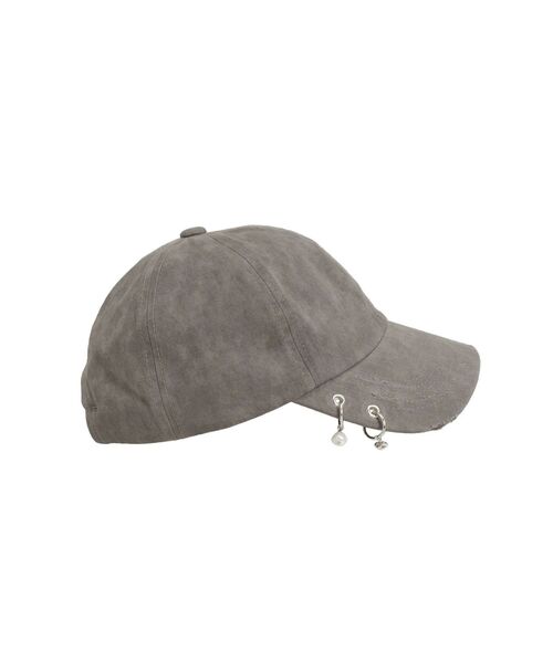 EMODA(エモダ)の「アイレットピアシングキャップ(キャップ・レディース・グレー/ベージュ・FREE)」の9枚目の写真