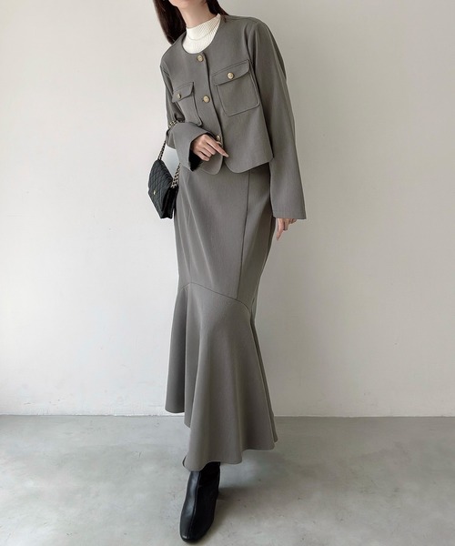 Sov. マーメイドスカート+ジャケット 楽天市場】【洋服の青山】オールシーズン ブラウン系 マーメイド