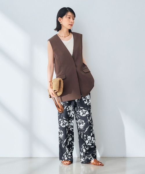 CROSS FUNCTION（クロスファンクション）の「《UV/通気性》サマ美え ノーカラージレ【CROSS FUNCTION/クロスファンクション】（ベスト・レディース・ダークブラウン/チャコールグレー・M/L/LL）」の14枚目の写真