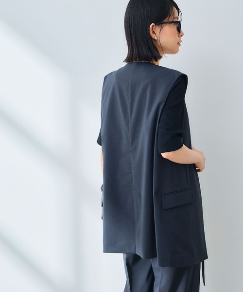 CROSS FUNCTION（クロスファンクション）の「《UV/通気性》サマ美え ノーカラージレ【CROSS FUNCTION/クロスファンクション】（ベスト・レディース・ダークブラウン/チャコールグレー・M/L/LL）」の22枚目の写真