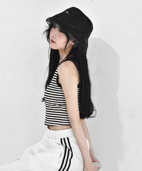 Y/lim（イリム）の「カップ付きボーダーリンガータンク（タンクトップ・レディース・ブラック/レッド/ブラウン・M/L）」の7枚目の写真