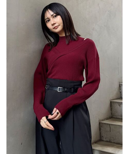 カシュクールドッキングニット（ニット/セーター）｜MURUA（ムルーア